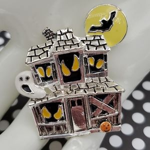 NRT Halloween Haunted House Brooch